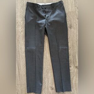 Suitsupply Gray Wool Super 110 Trousers Plain Front